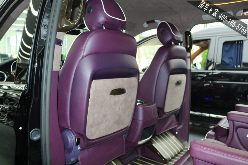 进口奔驰7座商务车紫红色奔驰v250商务房车优雅神秘